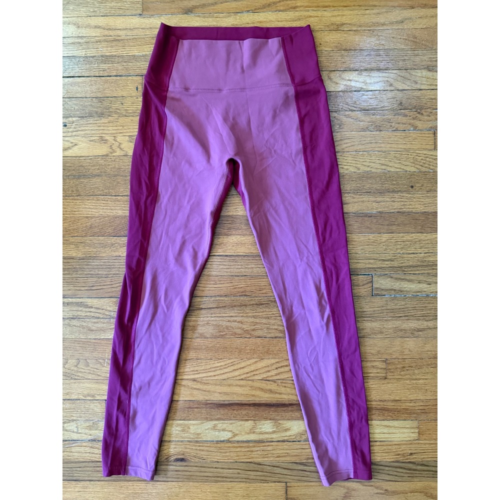 Athleta Transcend Colorblock 7/8 Tight Leggings Purple Magenta High Rise Medium